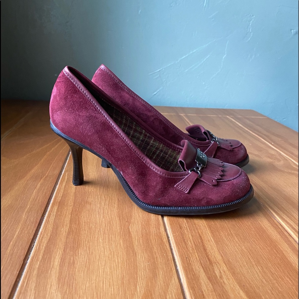 Gianni Bini heels, Penny loafer style, 3” heels, maroon, size 7 - Picture 2 of 16